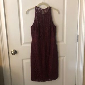 J Crew Cranberry Lace Dress